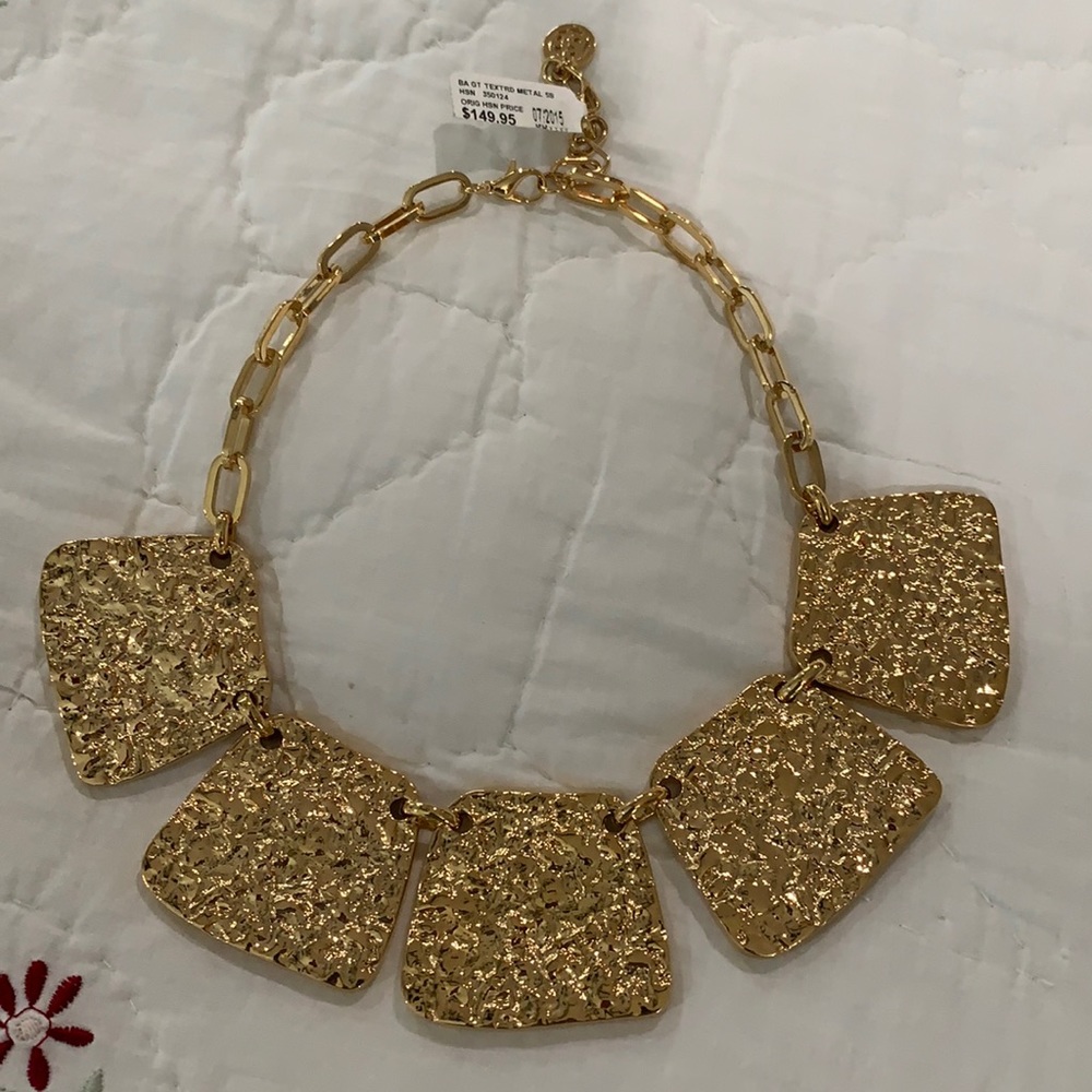 HSN ORIGINAL BG HAMMERED METAL NECKLACE